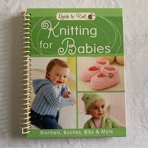 Knitting For Babies Patterns book hardcover coil Blankets Booties Hoodie Teddy